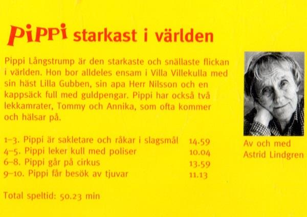 CD Hörbuch Pippi starkast i världen - Långstrump Langstrumpf Astrid Lindgren schwedisch